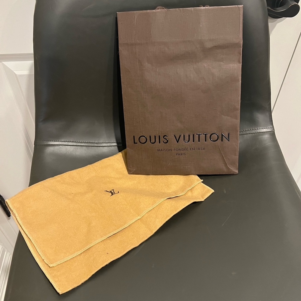 Louis Vuitton cloth bag an Shopping bag. NEEDS NEW HOME.